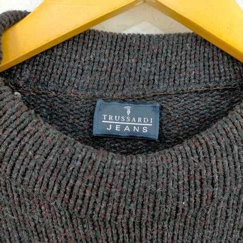 トラサルディ ジーンズ TRUSSARDI JEANS エルボーパッチ モックネックニット メンズ
