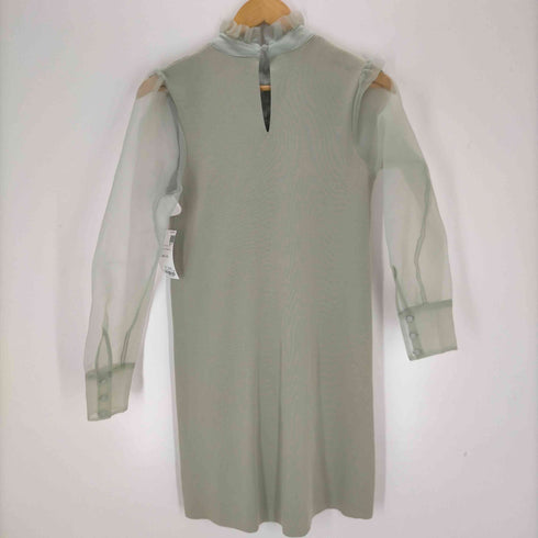 ザラ ZARA オーガンザニットワンピース ドレス レディース JPN:M