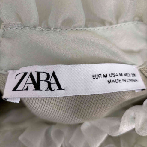 ザラ ZARA オーガンザニットワンピース ドレス レディース JPN:M