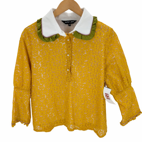シスタージェーン SISTER JANE Lace Polo Shirt レイヤードレースブラウス レディース JPN:S