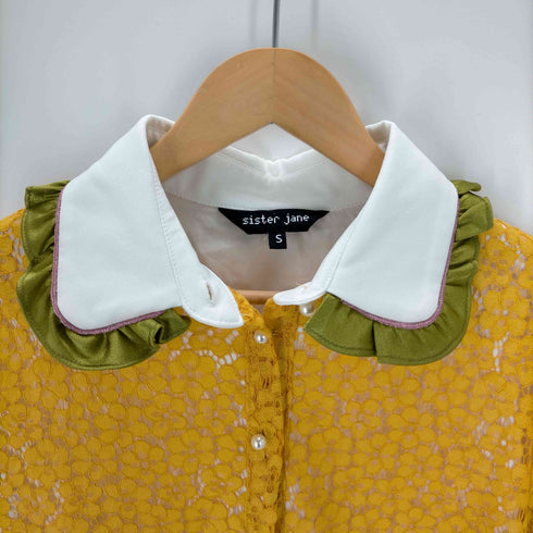 シスタージェーン SISTER JANE Lace Polo Shirt レイヤードレースブラウス レディース JPN:S