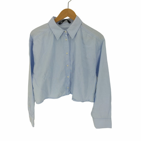 ザラ ZARA クロップド L/S シャツ レディース import:L