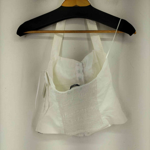ザラ ZARA STRETCHY LINEN BLEND TOP レディース US XS