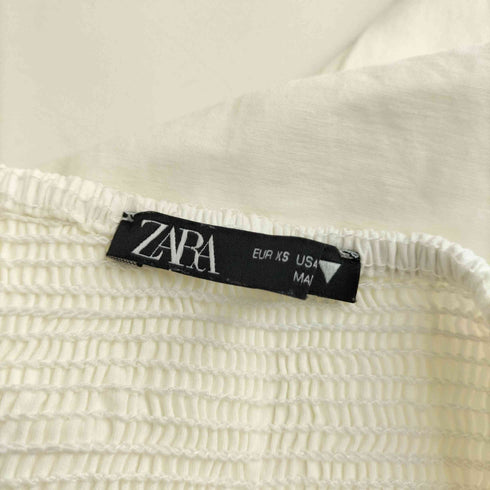 ザラ ZARA STRETCHY LINEN BLEND TOP レディース US XS