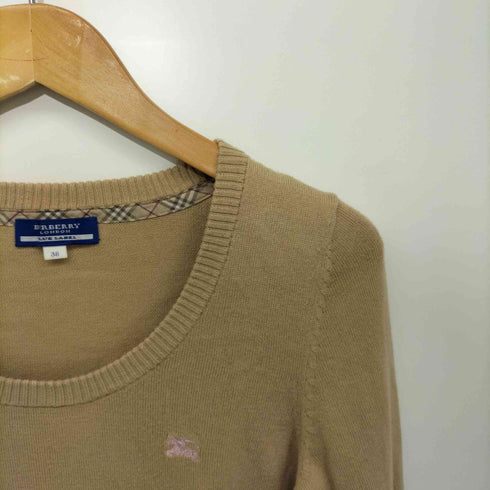 バーバリーブルーレーベル BURBERRY BLUE LABEL ロゴ刺繍 クルーネックニット レディース JPN:38