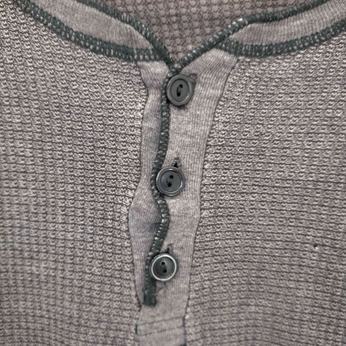 GREATLAND 90S MADE IN USA サーマルヘンリーネックカットソー メンズ import:XL