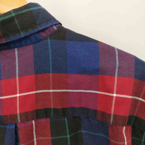 チャップス CHAPS EASY CARE TWILL チェック柄 ポケット L/S シャツ メンズ JPN:XL