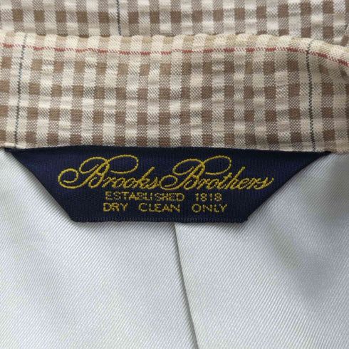 ブルックスブラザーズ BROOKS BROTHERS 日本製 ギンガムチェック シアサッカー 2B テーラード ジャケット メンズ A6