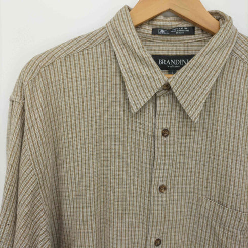 ブランディニ BRANDINI ギンガムチェック コットン L/S シャツ メンズ import:L