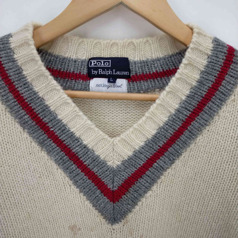 ポロバイラルフローレン Polo by RALPH LAUREN Vネックニットセーター メンズ L