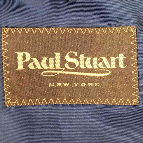 ポールスチュアート Paul Stuart チェック柄 ウール 2B テーラードジャケット ダブルボタン ベスト タック スラックスパンツ メンズ