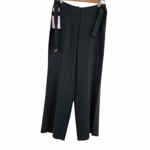 マックスマーラ MAX MARA ノータック ストライプ ワイドパンツ レディース JPN:44