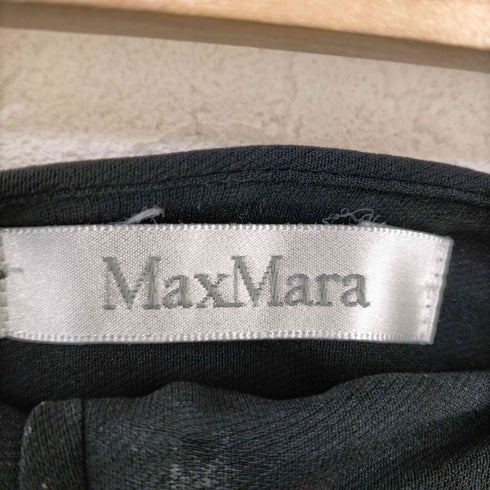 マックスマーラ MAX MARA ノータック ストライプ ワイドパンツ レディース JPN:44
