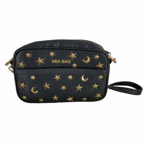 MIA BAG スタッズデザインレザーショルダーバッグ レディース