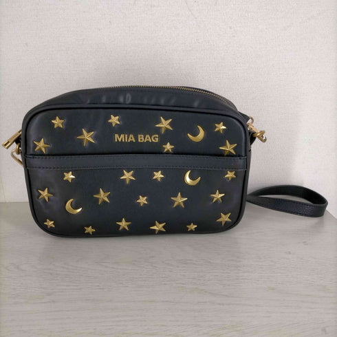MIA BAG スタッズデザインレザーショルダーバッグ レディース