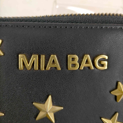 MIA BAG スタッズデザインレザーロングウォレット レディース