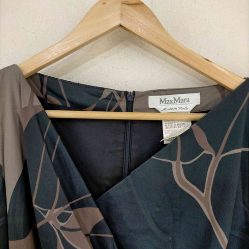 マックスマーラ MAX MARA 総柄 カシュクール ノースリーブワンピース レディース JPN:44