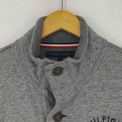 トミーヒルフィガー TOMMY HILFIGER フロントワッペンスウェットカーディガン メンズ import:L