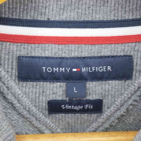 トミーヒルフィガー TOMMY HILFIGER フロントワッペンスウェットカーディガン メンズ import:L