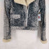 ヒステリックグラマー HYSTERIC GLAMOUR アシンメトリーポケット 裏地ファー アニマル柄バイカージャケット Y2K レディース