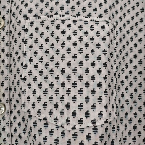 バーバリープローサム BURBERRY PRORSUM MADE IN ITALY 総柄フロントボタンシャツ メンズ