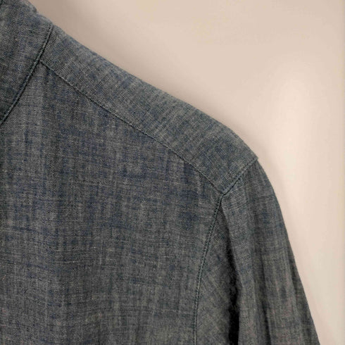 ストーンアイランド STONE ISLAND ロゴ刺繍 デニムバンドカラーシャツ メンズ JPN:M
