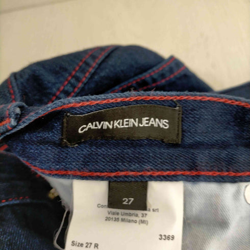 カルバンクラインジーンズ Calvin Klein Jeans 17AW RAF SIMONS期 レッドステッチ インディゴデニムパンツ 74WWPA48 レディース 27