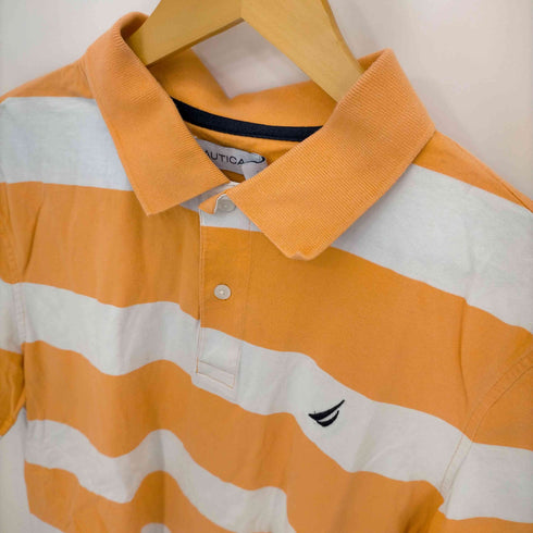 ノーティカ NAUTICA ボーダーポロS/Sシャツ メンズ import:L