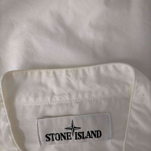 ストーンアイランド STONE ISLAND ロゴ刺繍 バンドカラーシャツ メンズ JPN:M