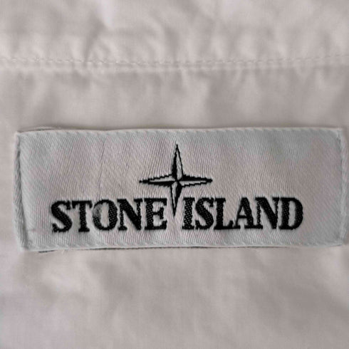 ストーンアイランド STONE ISLAND ロゴ刺繍 バンドカラーシャツ メンズ JPN:M