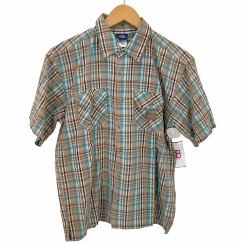 ディッキーズ Dickies チェックレギュラーカラーS/Sシャツ メンズ L 16/18