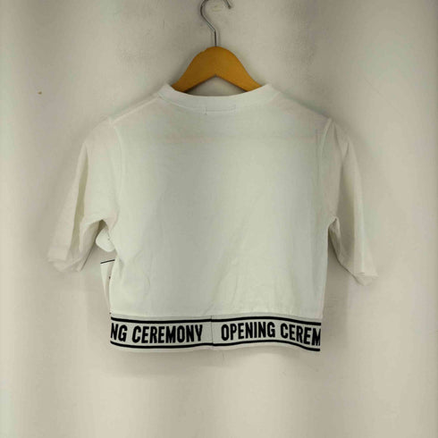 オープニングセレモニー OPENING CEREMONY 裾ロゴクロップド S/S Tシャツ レディース JPN:2