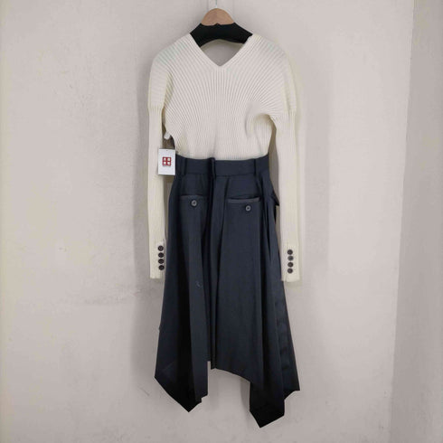 サカイ Sacai ニットトラウザーカットドレス 再構築ワンピース レディース JPN:1