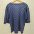 80~90s ドット柄襟デザインTシャツ シングルステッチ サイドスリット メンズ import:S