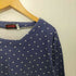 80~90s ドット柄襟デザインTシャツ シングルステッチ サイドスリット メンズ import:S