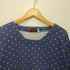 80~90s ドット柄襟デザインTシャツ シングルステッチ サイドスリット メンズ import:S
