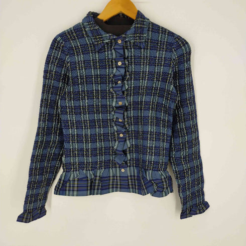 ヨシキヒシヌマ PEPLUM by YOSHIKI HISHINUMA プリーツ アンサンブル シワ加工 フリルプリーツシャツ フリルカットソー レディース JPN:2