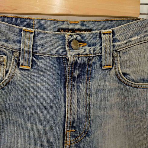 ヌーディージーンズ Nudie Jeans SLIM JIM クラッシュ加工ジップフライデニムパンツ メンズ W29 L32