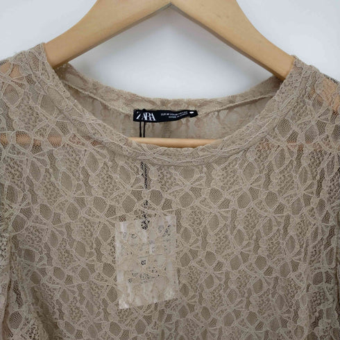 ザラ ZARA レースブラウス レディース M