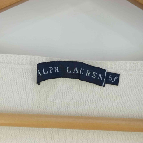 ラルフローレン RALPH LAUREN ポニー刺繍 コットンシルク Vネック ニットカットソー レディース 5F