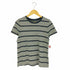 ラルフローレン RALPH LAUREN 総柄 ボーダー フレンチスリーブ クルーネックコットンTシャツ レディース import:XL