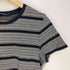 ラルフローレン RALPH LAUREN 総柄 ボーダー フレンチスリーブ クルーネックコットンTシャツ レディース import:XL
