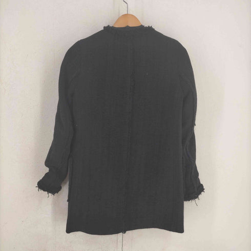 ザラ ZARA 金ボタン ノーカラーツイードジャケット レディース JPN:XS