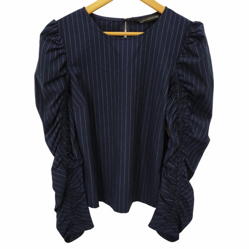 ザラ ZARA シャーリング袖ブラウス レディース M