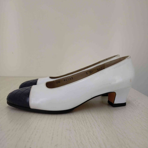 サルヴァトーレフェラガモ Salvatore Ferragamo キルティング切替ヒールパンプス レディース 22.5