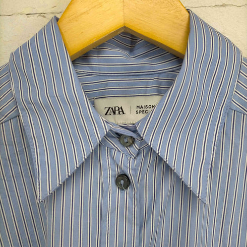 ザラ ZARA オーバーサイズ ストライプシャツ レディース import:XS