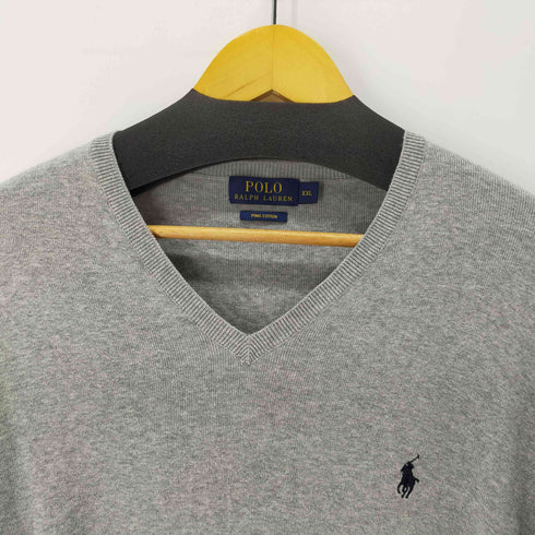 ポロラルフローレン POLO RALPH LAUREN PIMA COTTON スモールポニー刺繍 Vネックセーター メンズ XXL