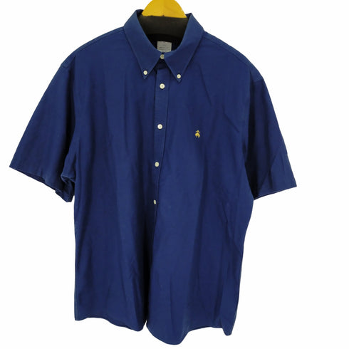 ブルックスブラザーズ BROOKS BROTHERS REGENT FIT ロゴ刺繍ボタンダウンS/Sシャツ メンズ XL