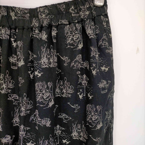 サマンサモスモス samansa Mos2 キャラクター 総柄 ワイドパンツ レディース FREE