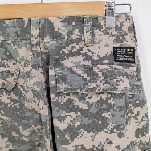 アルファインダストリーズ ALPHA INDUSTRIES デジタルカモ リップストップ カーゴパンツ メンズ M